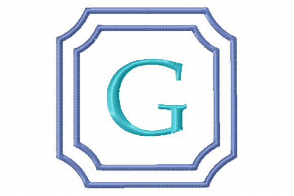 Double Framed Monogram Letter G