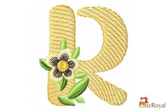 Floral Letter R – Monogram