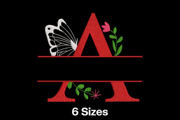 Floral Split Letter A