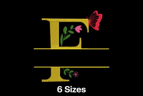 Floral Split Letter F