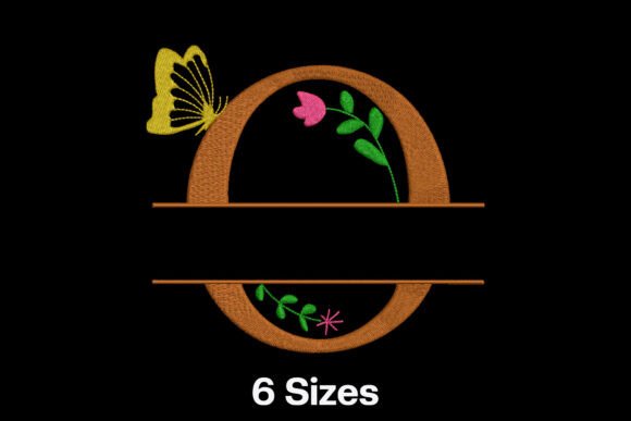 Floral Split Letter O