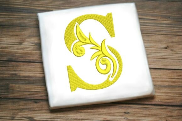 Flourished Leaf Monogram S
