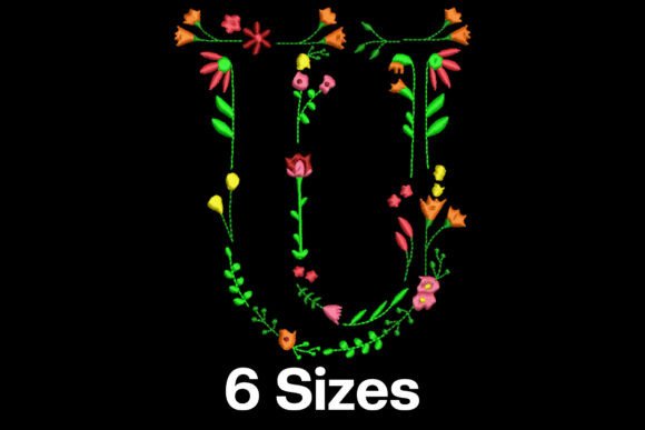 Flower Alphabet Letter U