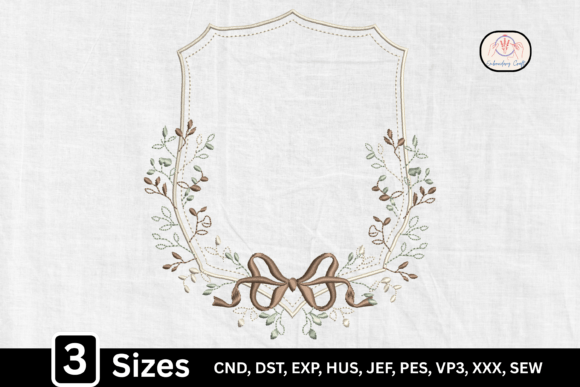 Leaf Monogram Elegant Floral Frame