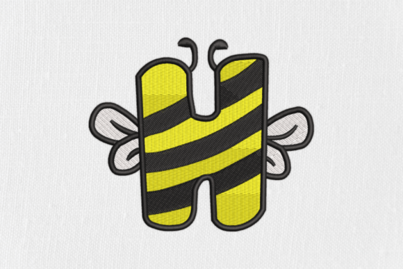 Letter H Bee Monograms