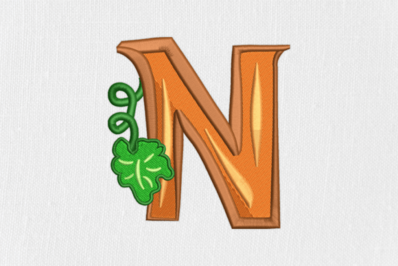 Letter N Autumn Monograms