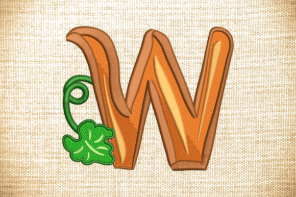 Letter W Autumn Monograms