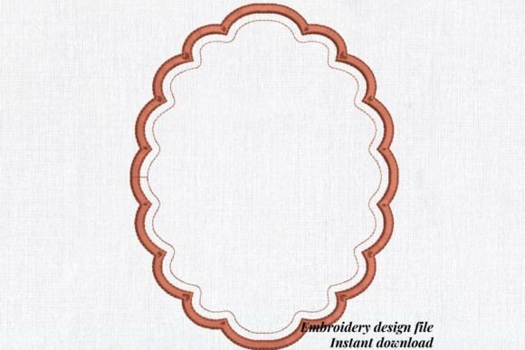 Oval Wedding Monogram Frame 2