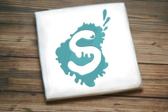 Paint Splash Uppercase Monogram S