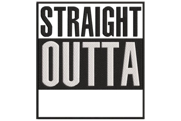 Straigth Outta by Spilit Name Monogram